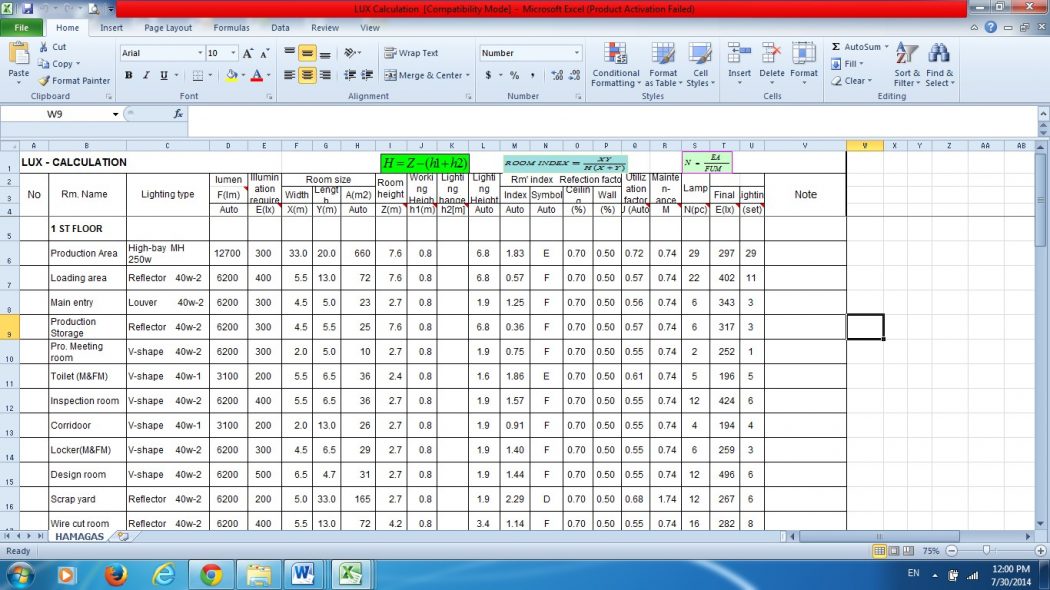 Tính toán thiết kế chiếu sáng
