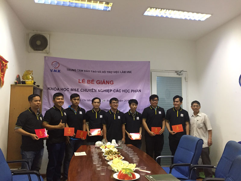 Lễ bế giảng khóa học M&E chuyên nghiệp các học phần lần thứ nhất tại Hồ Chí Minh
